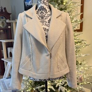Lane Bryant Cream Textured Blazer